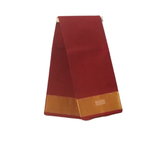 NB COTTON WORLD Venkatagiri Pure Cotton Saree for Women, Gold Zari Border, Lightweight Cotton Saree(Maroon)