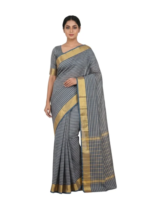 Venkatagiri Pure Cotton Saree for Women | Traditional Handwoven Style | Lightweight & Elegant Ethnic Wear(Without Blouse)