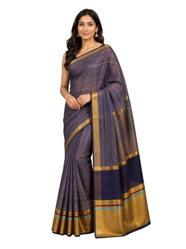 Venkatagiri Pure Cotton Saree for Women | Traditional Handwoven Style | Lightweight & Elegant Ethnic Wear(Without Blouse)