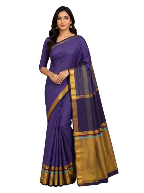 Venkatagiri Pure Cotton Saree for Women | Traditional Handwoven Style | Lightweight & Elegant Ethnic Wear(Without Blouse)