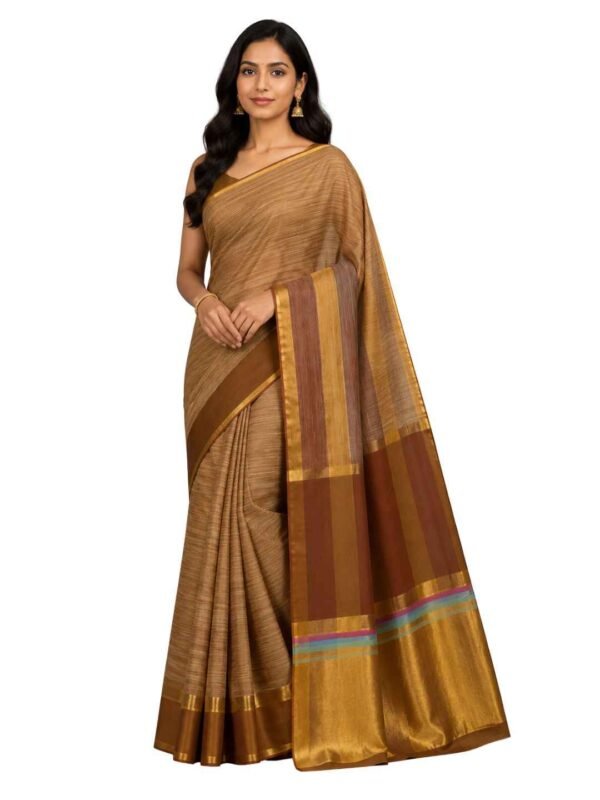 Venkatagiri Pure Cotton Saree for Women | Traditional Handwoven Style | Lightweight & Elegant Ethnic Wear(Without Blouse)