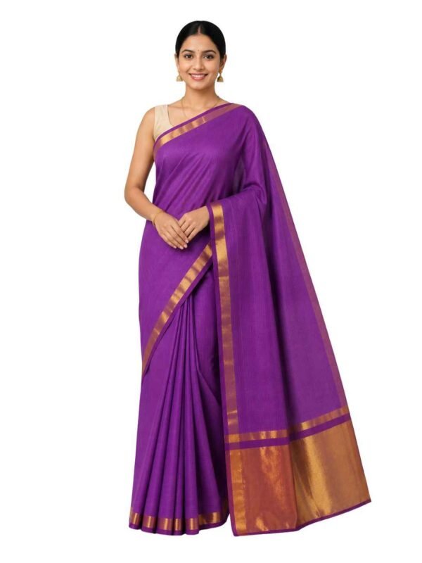 Venkatagiri Pure Cotton Saree for Women | Traditional Handwoven Style | Lightweight & Elegant Ethnic Wear(Without Blouse)