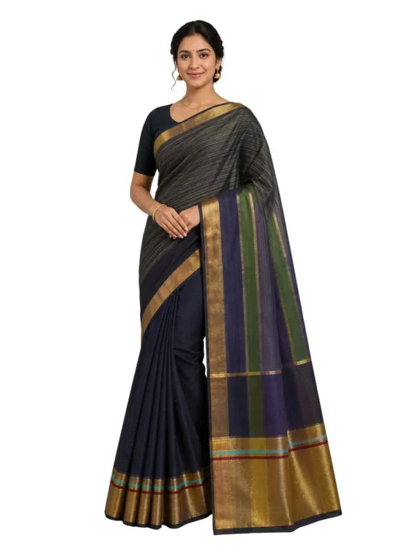 Venkatagiri Pure Cotton Saree for Women | Traditional Handwoven Style | Lightweight & Elegant Ethnic Wear(Without Blouse)