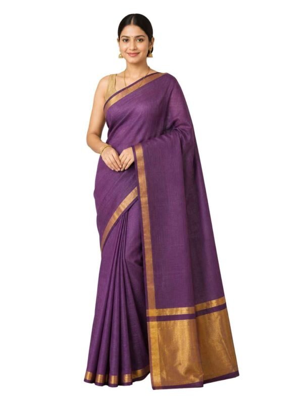 Venkatagiri Pure Cotton Saree for Women | Traditional Handwoven Style | Lightweight & Elegant Ethnic Wear(Without Blouse)