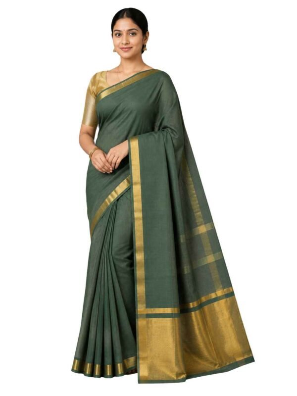 Venkatagiri Pure Cotton Saree for Women | Traditional Handwoven Style | Lightweight & Elegant Ethnic Wear(Without Blouse)
