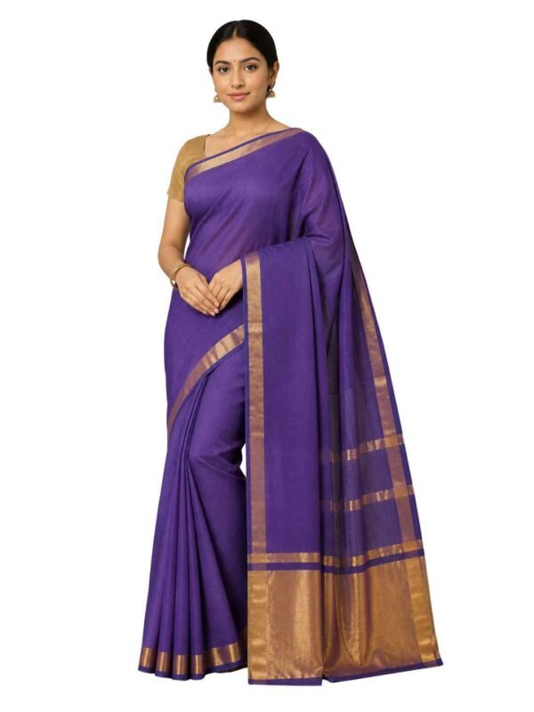 Venkatagiri Pure Cotton Saree for Women | Traditional Handwoven Style | Lightweight & Elegant Ethnic Wear(Without Blouse)
