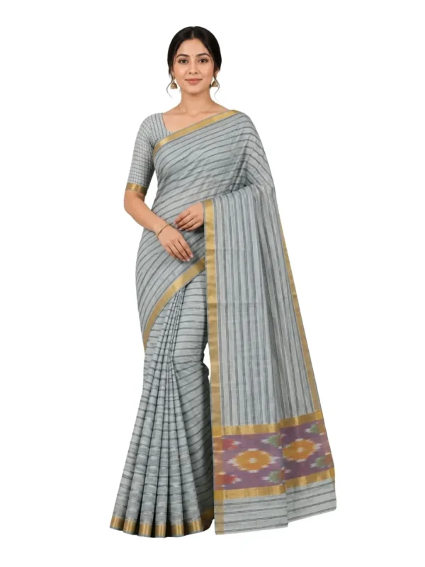 Venkatagiri Pure Cotton Saree for Women | Traditional Handwoven Style | Lightweight & Elegant Ethnic Wear(Without Blouse)