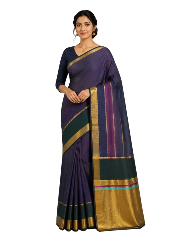 Venkatagiri Pure Cotton Saree for Women | Traditional Handwoven Style | Lightweight & Elegant Ethnic Wear(Without Blouse)