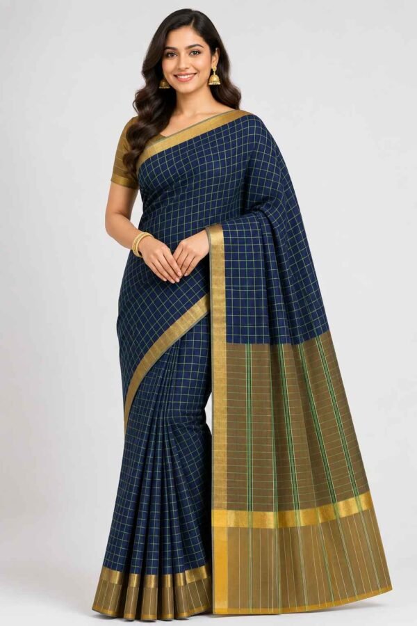 BODAGALA HANDLOOMS Mangalagiri Pure Cotton Saree for Women | Latest Handloom Design | Pure Cotton Authentic Handloom Weave Lightweight Traditional Design( With Blouse)