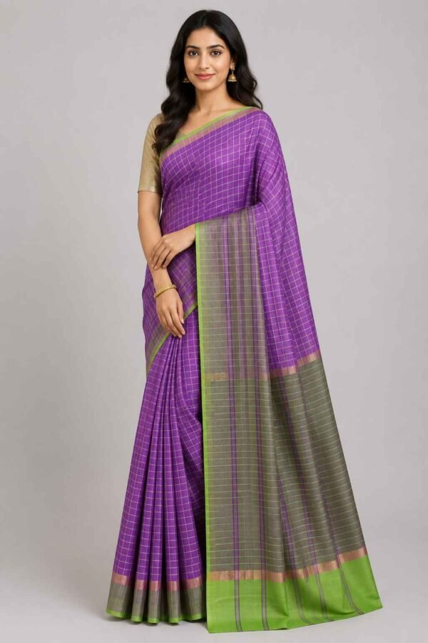 BODAGALA HANDLOOMS Mangalagiri Pure Cotton Saree for Women | Latest Handloom Design | Pure Cotton Authentic Handloom Weave Lightweight Traditional Design( With Blouse)
