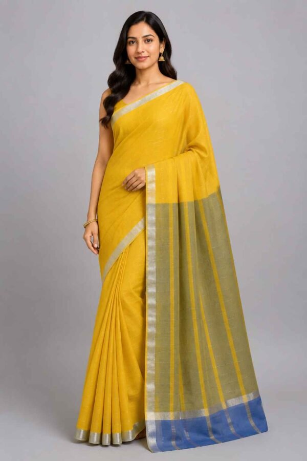 BODAGALA HANDLOOMS Mangalagiri Pure Cotton Saree for Women | Latest Handloom Design | Pure Cotton Authentic Handloom Weave Lightweight Traditional Design( With Blouse)
