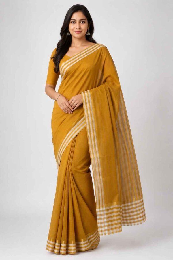 BODAGALA HANDLOOMS Mangalagiri Pure Cotton Saree for Women | Latest Handloom Design | Pure Cotton Authentic Handloom Weave Lightweight Traditional Design( With Blouse)