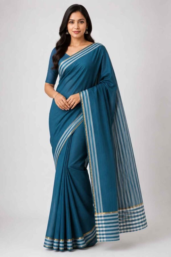 BODAGALA HANDLOOMS Mangalagiri Pure Cotton Saree for Women | Latest Handloom Design | Pure Cotton Authentic Handloom Weave Lightweight Traditional Design( With Blouse)