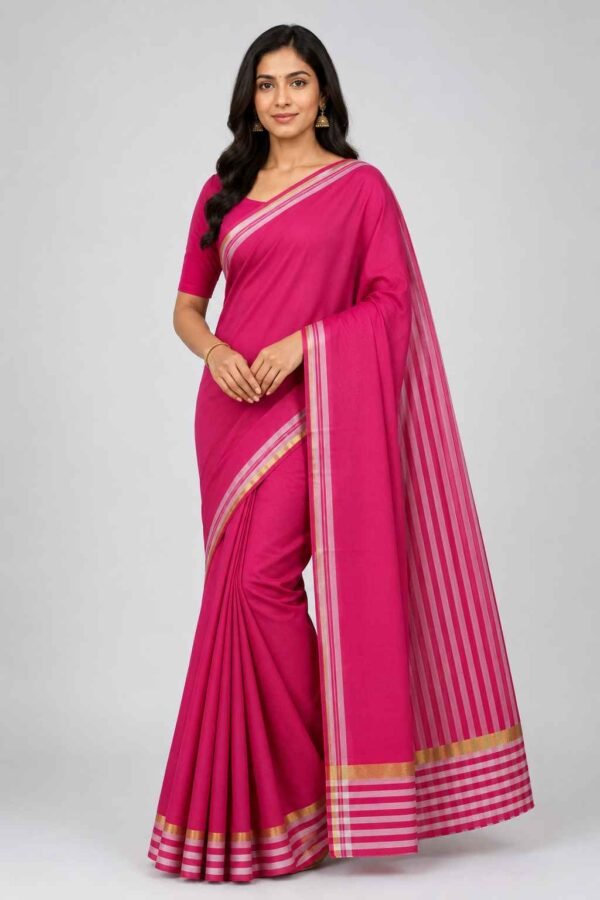 BODAGALA HANDLOOMS Mangalagiri Pure Cotton Saree for Women | Latest Handloom Design | Pure Cotton Authentic Handloom Weave Lightweight Traditional Design( With Blouse)