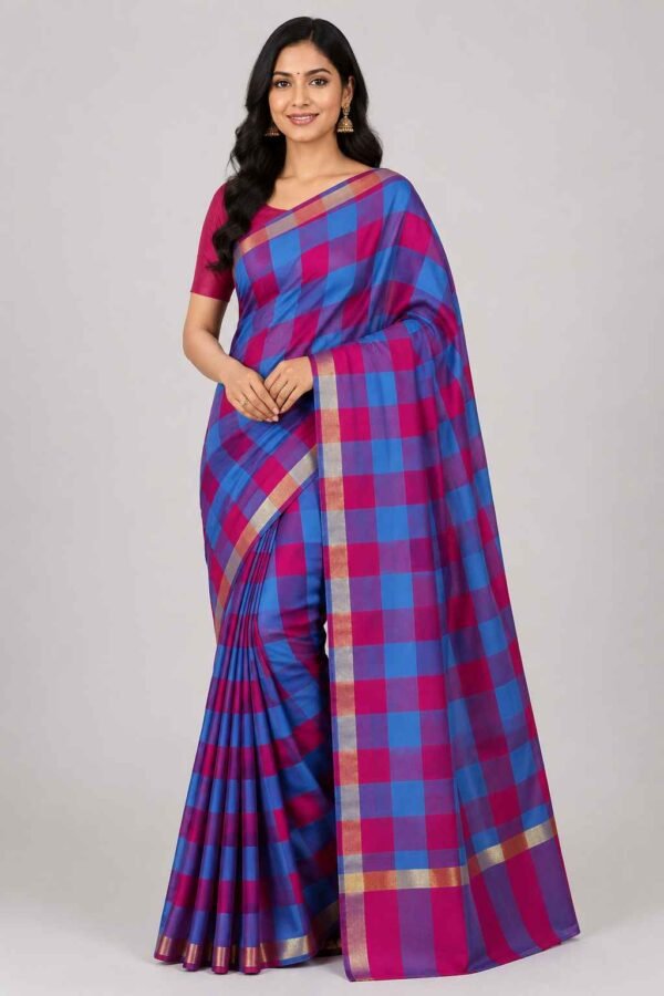 BODAGALA HANDLOOMS Mangalagiri Pure Cotton Saree for Women | Latest Handloom Design | Pure Cotton Authentic Handloom Weave Lightweight Traditional Design( With Blouse)