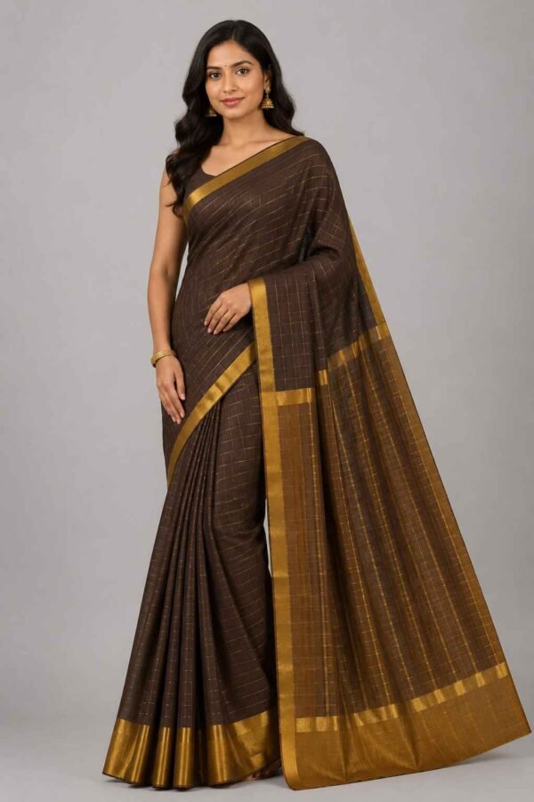 BODAGALA HANDLOOMS Mangalagiri Pure Cotton Saree for Women | Latest Handloom Design | Pure Cotton Authentic Handloom Weave Lightweight Traditional Design( With Blouse)