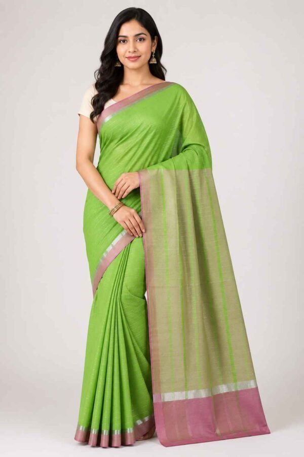 BODAGALA HANDLOOMS Mangalagiri Pure Cotton Saree for Women | Latest Handloom Design | Pure Cotton Authentic Handloom Weave Lightweight Traditional Design( With Blouse)